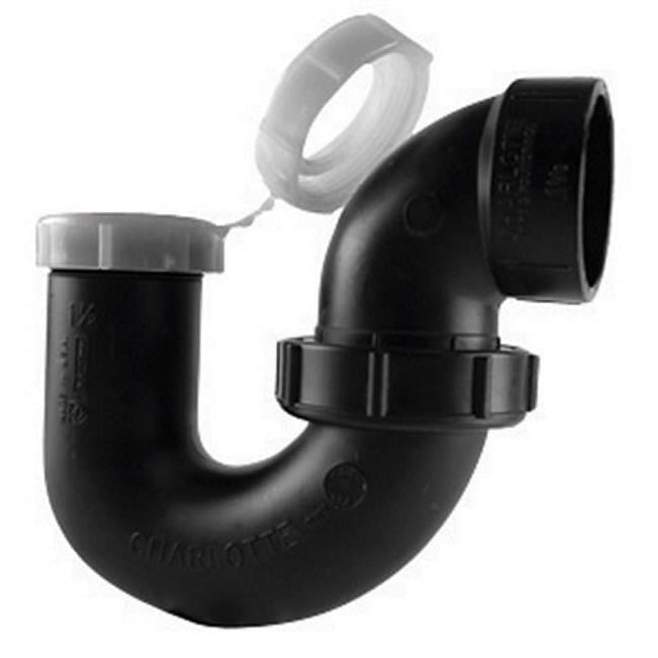 Charlotte Pipe Black ABS 1-1/2 in. P-Trap