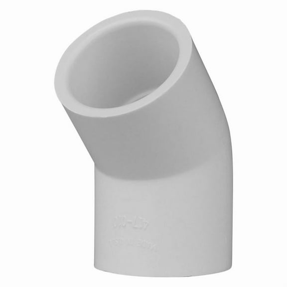 Charlotte Pipe 1 In. Slip x Slip Schedule 40 45 Deg. PVC Elbow (1/8 Bend)