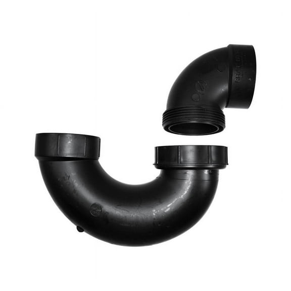 Charlotte Pipe 2 in. Hub x 2 in. Dia. Hub ABS P-Trap