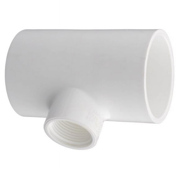 Charlotte Pipe 2 in. Slip x 2 in. Dia. Slip PVC Reducing Tee