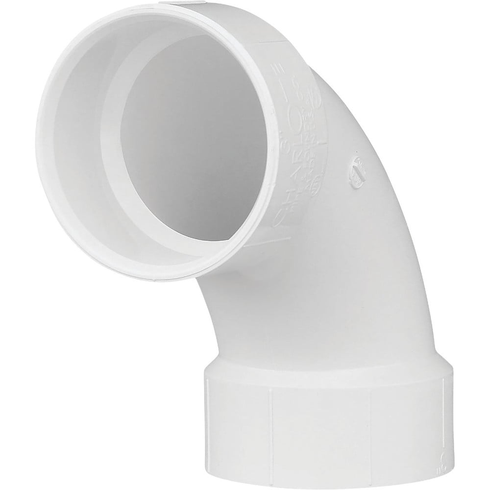 Charlotte Pipe 3 In. Schedule 40 90 Deg. Long Sweep DWV PVC Elbow (1-4 ...