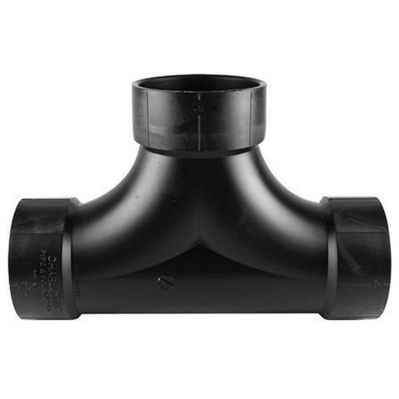 Charlotte Pipe 3 in. Hub x 3 in. Dia. Hub ABS Flush Cleanout Tee