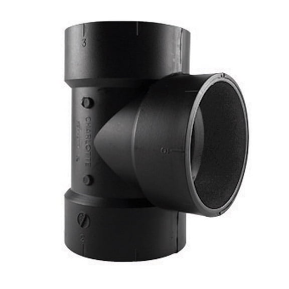 Charlotte Pipe 3 in. Hub x 3 in. Dia. Hub ABS Vent Tee