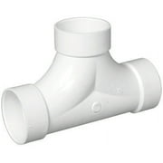 شارلوت بايب 4 In. الجدول 40 DWV 2-Way PVC Cleanout Tee PVC 00448 0800HA