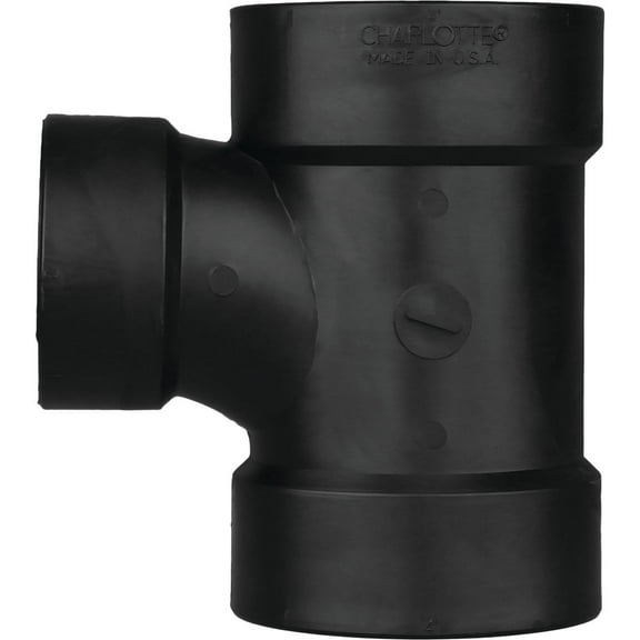 Charlotte Pipe 4 in. Hub x 3 in. Dia. Hub ABS Sanitary Tee