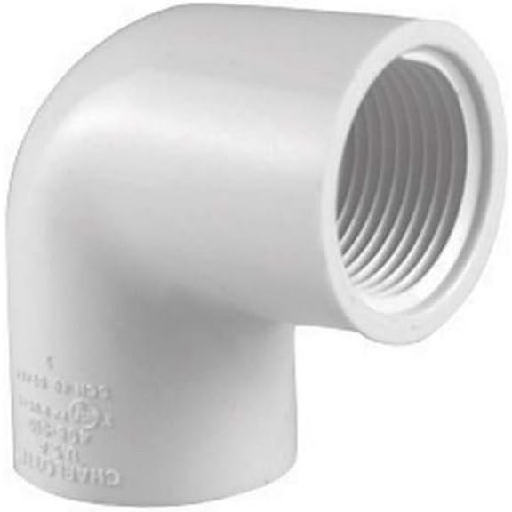 Charlotte Pipe 90 Deg. Elbow Sch 40 Pvc Fpt X Fpt 1/2 " White