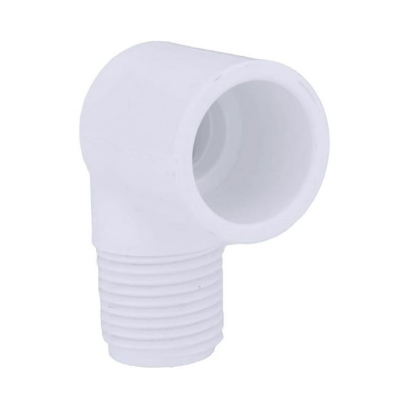 Charlotte Pipe 90 Deg. Street Elbow Sch 40 Pvc 1/2 " White Case of 25