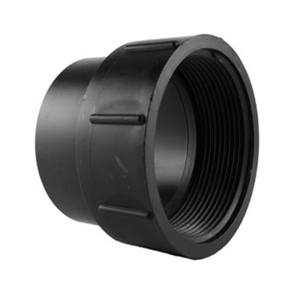 Charlotte Pipe ABS 00105 1000HA ABS/DWV Cleanout Body Adapter, 3 In. Spigot x FIP - Quantity 25