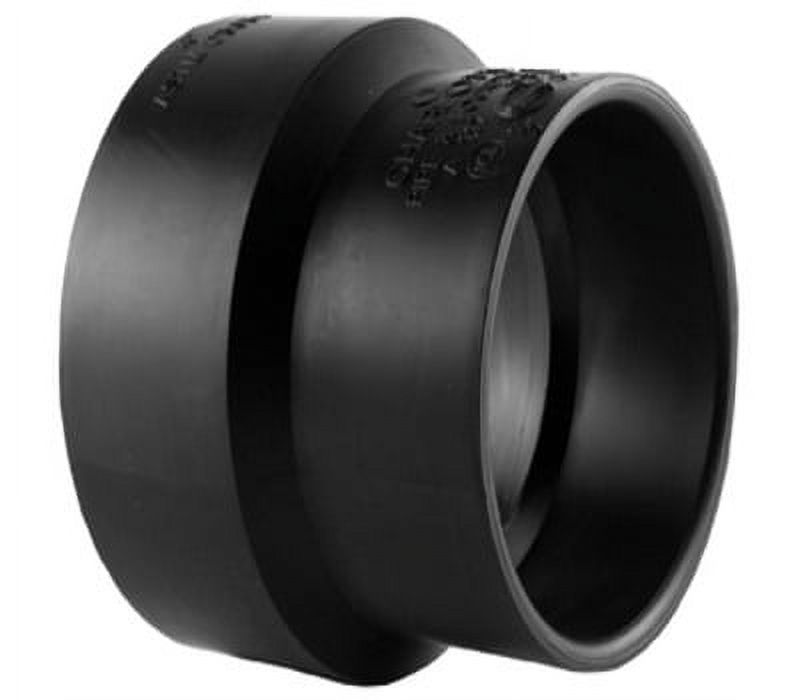 Charlotte Pipe ABS 00117 0600HA 4 By 3 Inch Abs/Dwv Black Adapter