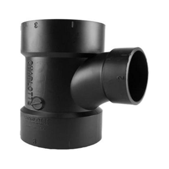 CHARLOTTE PIPE 2X1 1/2X1 1/2 DWV SAN T REDUCING HUBXHUB DWV DRAIN, WASTE AND VENT 25 Unit Box