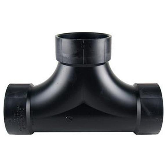 Charlotte Pipe ABS 00448  0600HA ABS/DWV Clean Out Tee, 2-Way, 3 In. - Quantity 10