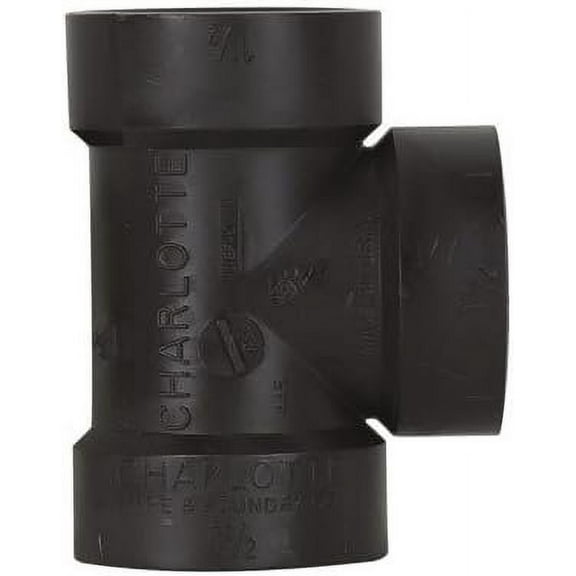Charlotte Pipe Cleanout Tee Abs/Dwv 1-1/2 " Black