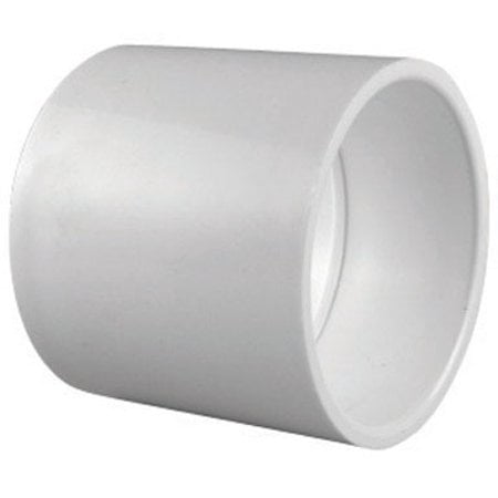 Charlotte Pipe PVC 02100 1000HA Schedule 40 PVC Pressure Coupling, White, 1-In.