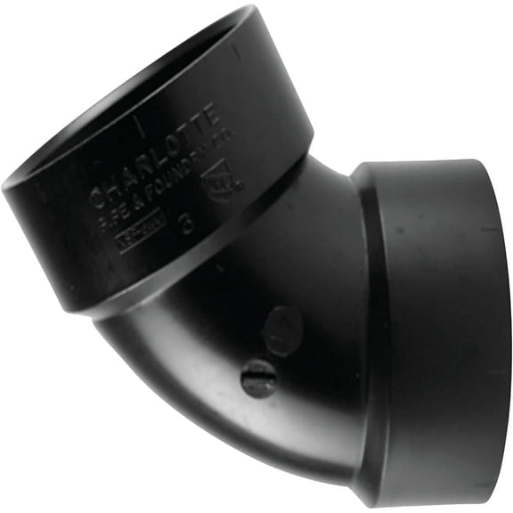 Charlotte Pipe Elbow 60 ABS DWV 3" HXH