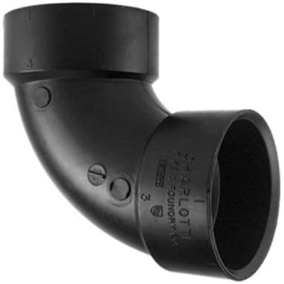 Charlotte Pipe Elbow Abs/Dwv 2 " 90 Deg. Black