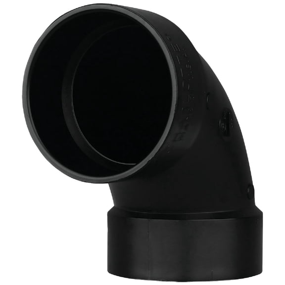 Charlotte Pipe Elbow Abs/Dwv 3 " 90 Deg. Black