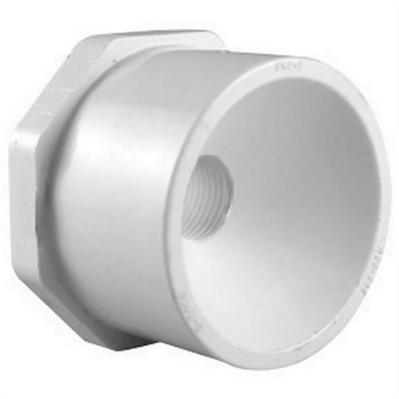 Charlotte Pipe & Found PVC 02107 1200 Pvc Reducer Bushing White 1-1/2" X 1-1/4"