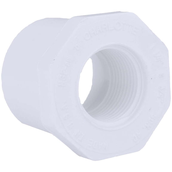 Charlotte Pipe Reducing Bushing 1-1/4 " X 3/4 " White Pvc Schedule 40