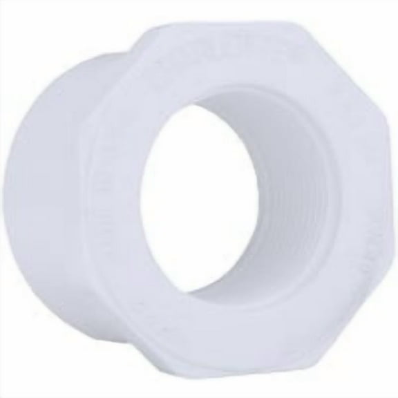 Charlotte Pipe PVC Reducer Bushing - Schedule 40, SPG x FPT - 2 In x 1-1/4 In