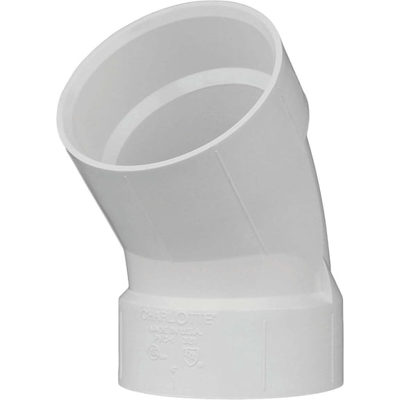 Charlotte Pipe & Found PVC003211400HA Pvc/Dwv 45 Deg. Elbow 4"