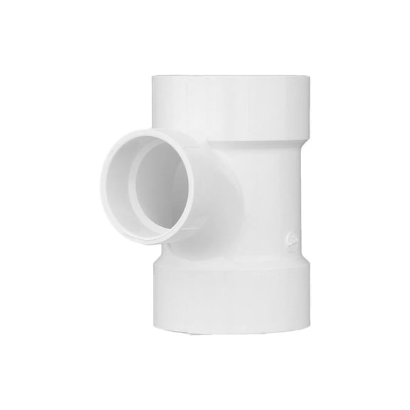 Charlotte Pipe PVC Sanitary Tee - 3 In. Hub x 3 In. D Hub, Schedule 40, Smooth Finish