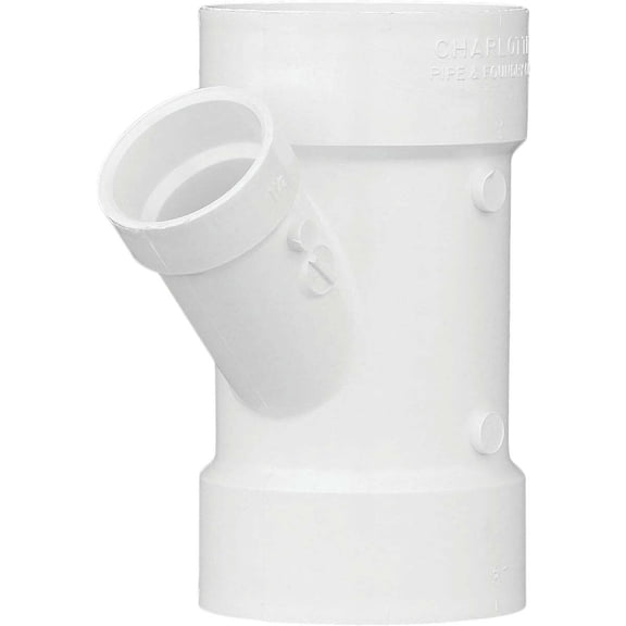 Charlotte Pipe & Found PVC006011200HA PVC/DWV 45 Degree Wye
