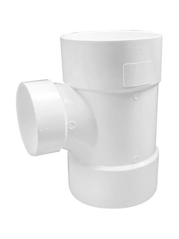 & Foundry PVC 00401 2200HA 6 x 4 in. Sanitary Reducing Tee PVC