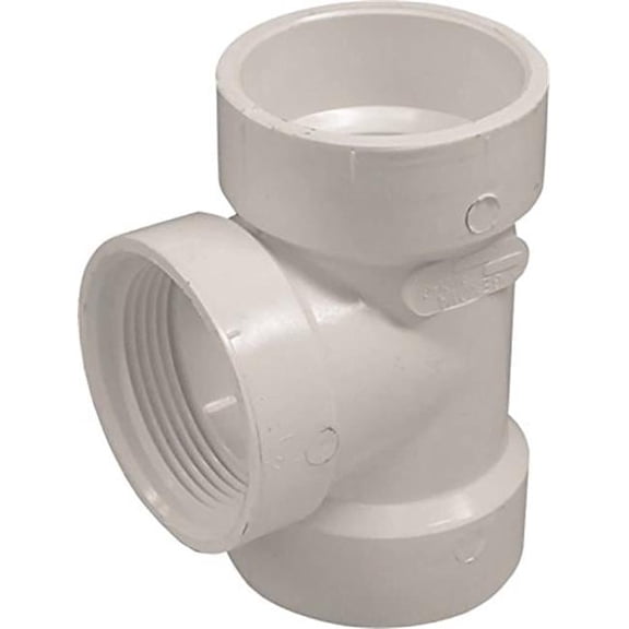 Charlotte Pipe & Foundry PVC 00445 0600HA 1.5 in. DWV PVC Test Tee