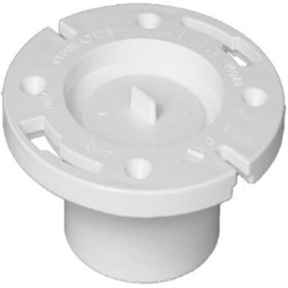Charlotte Pipe & Foundry PVC 00800K 0600HA 4 x 3 in. Closet Flange Hub with Point