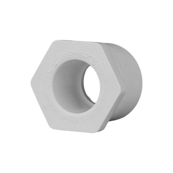 Charlotte Pipe Reducing Bushing 1 " X 1/2 " White Pvc Schedule 40
