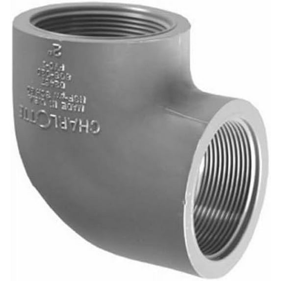 Charlotte Pipe PVC 08302 1400 Series 1" SCH80 90 Degree Elbow - Plastic - Gray