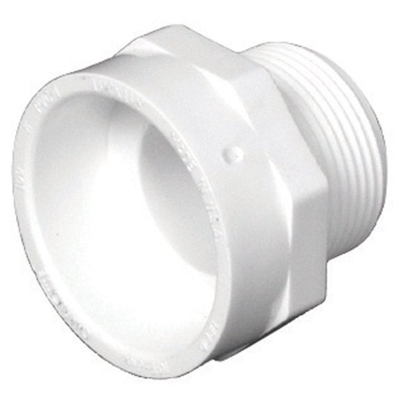 PVC 00109 1400HA Schedule 40 DWV Male Pipe Thread Adapter, PVC, 3-In. - Quantity 1