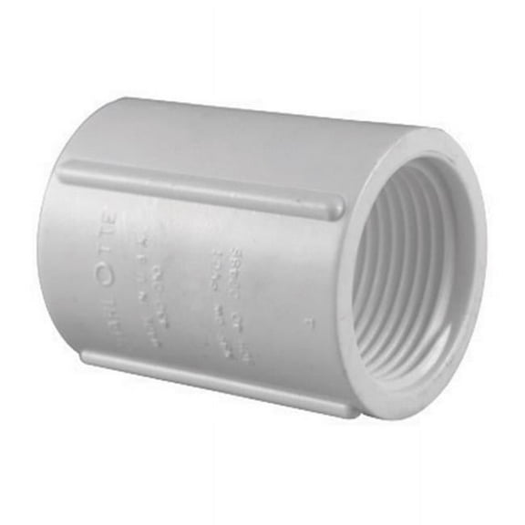 Charlotte Pipe & Foundry PVC021020800 0.75 in. FPT Schedule 40 PVC Threaded Coupling - pack of 25