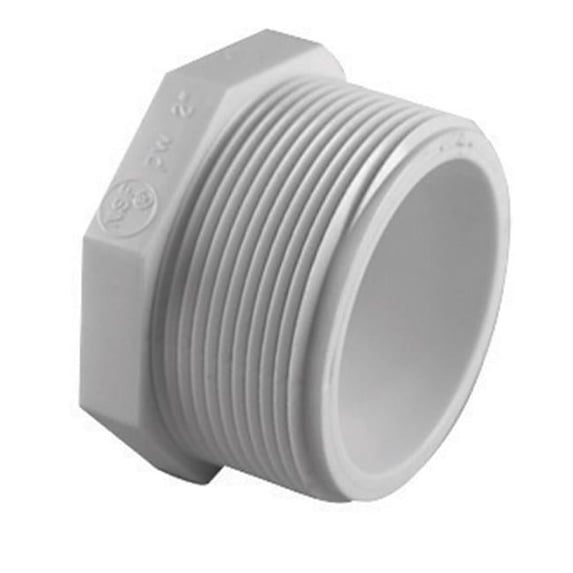 Charlotte Pipe & Foundry PVC021131000 Schedule 40 PVC Threaded Plug MPT ...