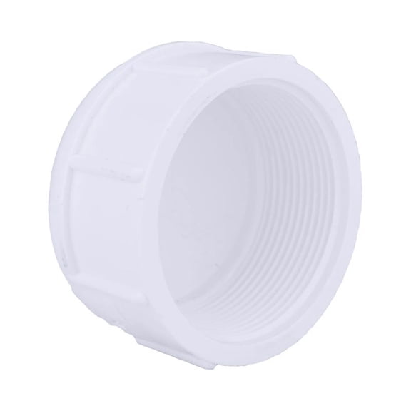 Charlotte Pipe PVC Threaded Cap 02117 Schedule 40 - 3 In. FIP - White