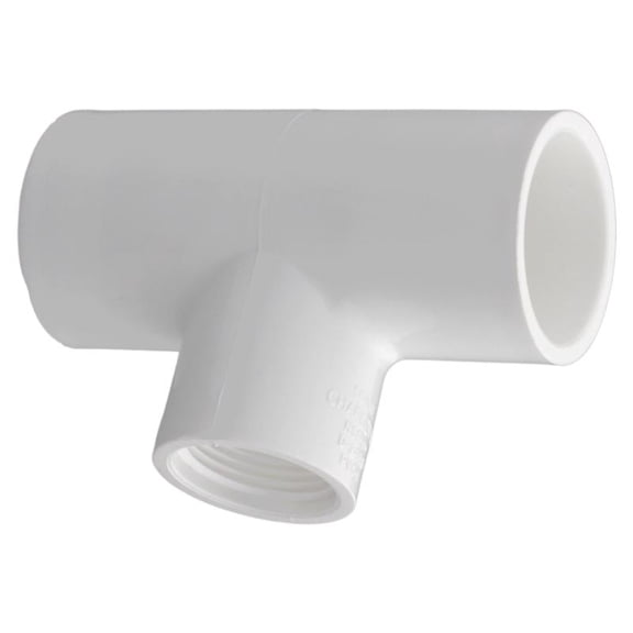 Charlotte Pipe & Foundry PVC024013200 Schedule 40 PVC Reducing Tee 1 x 1 x 0.5 in. FPT - Pack of 25