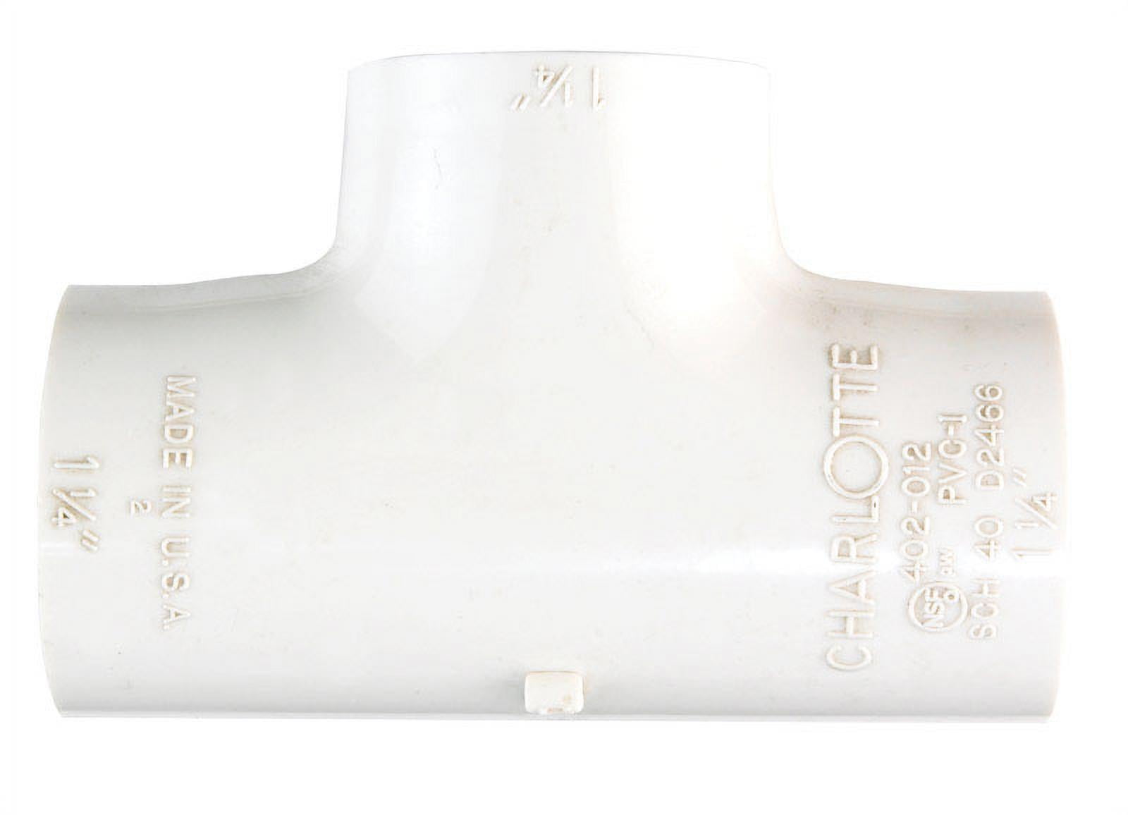 Charlotte Pipe & Foundry PVC24011200 1.25 in. SST PVC Tee - Walmart.com