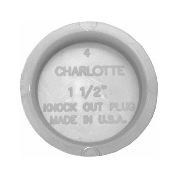 Charlotte Pipe PVC 00131 0600HA Schedule 40 DWV/PVC Pipe Test Cap, 1-1/2 In. - Quantity 25