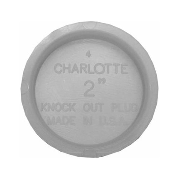 Charlotte Pipe PVC 00131  0800HA Schedule 40 DWV PVC Test Cap, White, 2 In. - Quantity 25