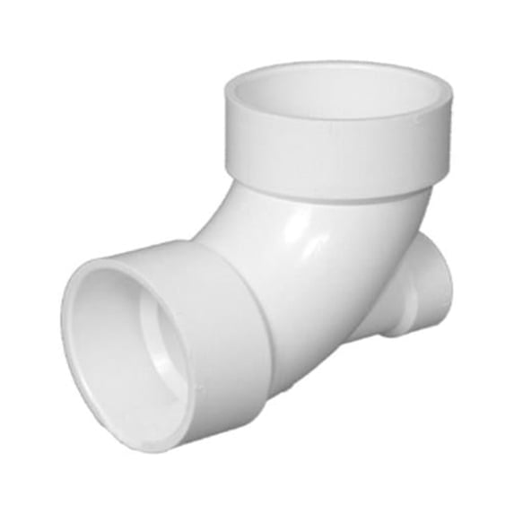 Charlotte Pipe PVC 00303 0600HA Schedule 40 DWV PVC Lowheel Inlet Elbow, 3 x 3 x 1-1/2 In. - Quantity 25