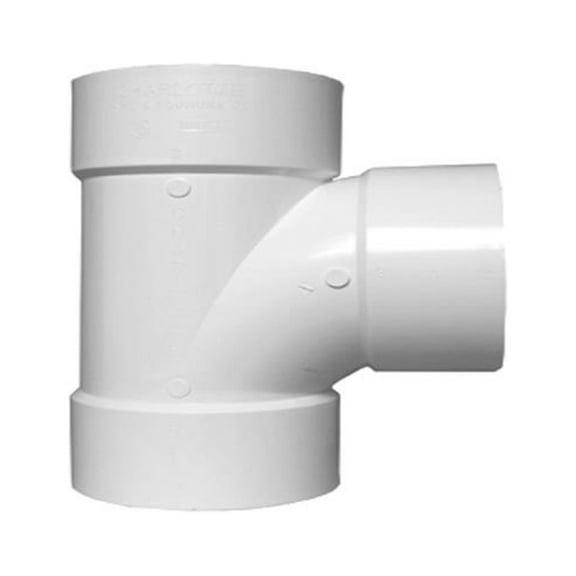 Charlotte Pipe PVC 00400 1000HA Schedule 40 DWV Sanitary Tee, PVC, 2 In. - Quantity 35