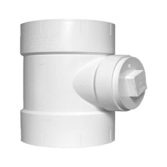 Charlotte Pipe PVC 00444X 1200HA Schedule 40 DWV PVC Test Tee, 4 In. - Quantity 5