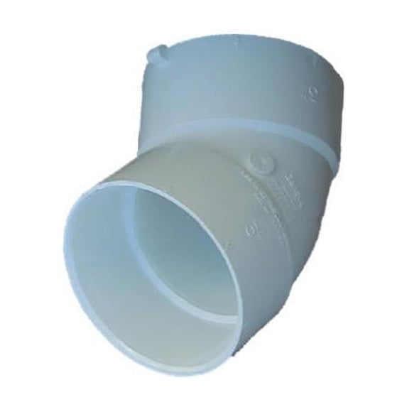 Charlotte Pipe PVC 01321 0600HA Schedule 30 DWV Sanitary 45-Degree Elbow, 3 In. - Quantity 10