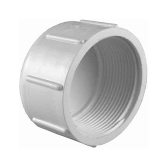 Charlotte Pipe PVC 02117  0800HA Schedule 40 PVC Pressure Pipe Cap, White, 1/2 In. - Quantity 25