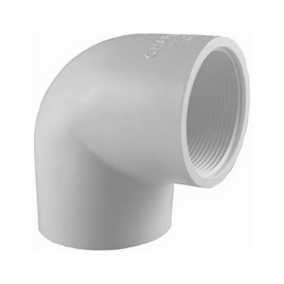 Charlotte Pipe PVC 02301 1600HA Schedule 40 PVC Ell, 90-Degree, White, 2 In. FPT - Quantity 10