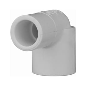 Charlotte Pipe PVC 02304 1400HA Schedule 40 PVC 90-Degree Street Elbow, Spigot x Slip, White, 2 In. - Quantity 10