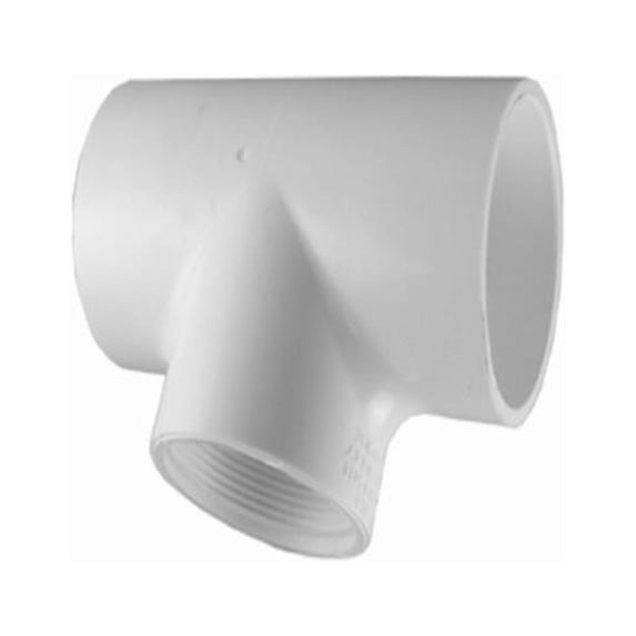 Charlotte Pipe PVC 02401 4300HA Schedule 40 PVC Reducing Tee, White, 1-1/2 x 1-1/2 x 1/2 In., Slip x Slip - Quantity 25