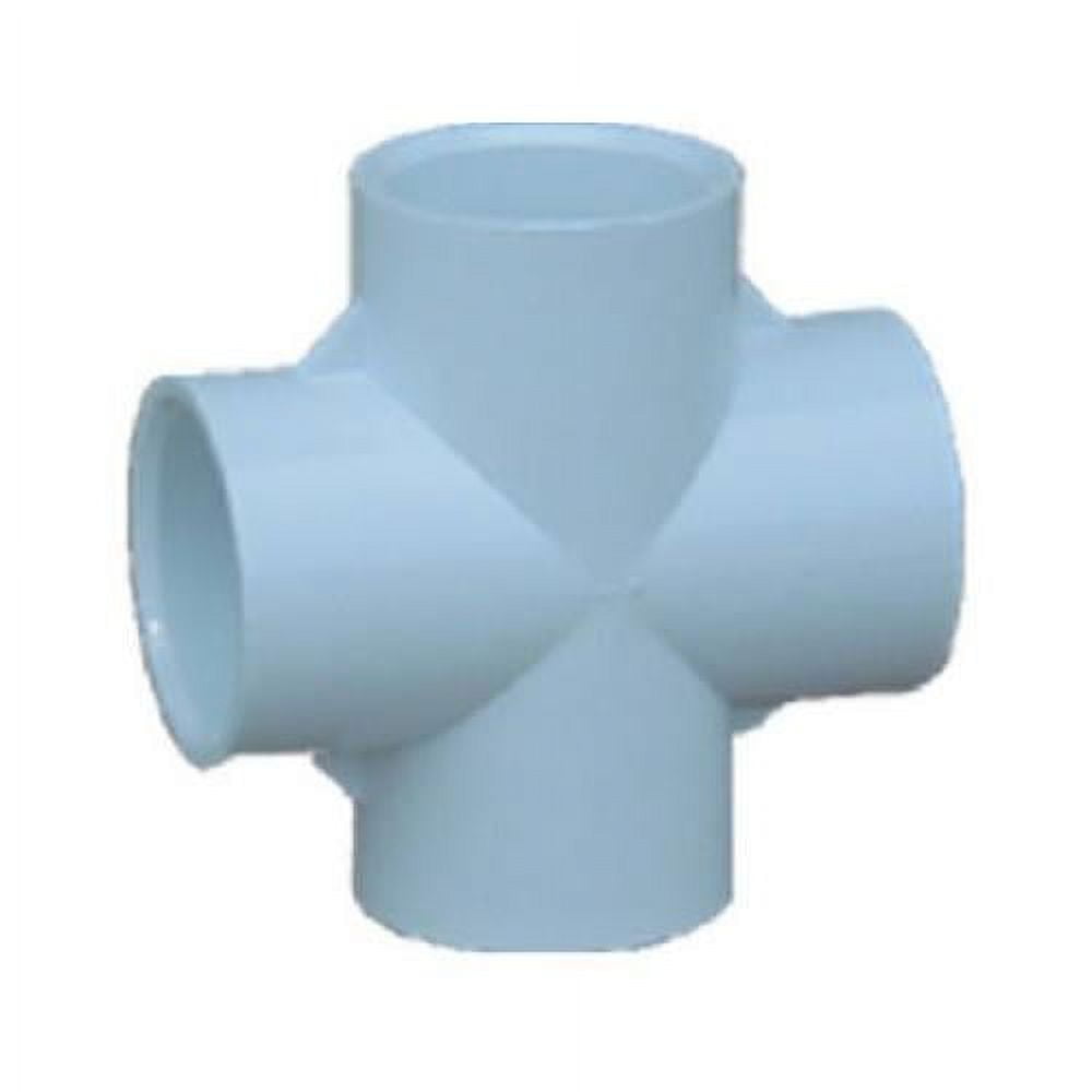 Charlotte Pipe PVC 02410 0600HA Schedule 40 PVC Pressure Cross, White
