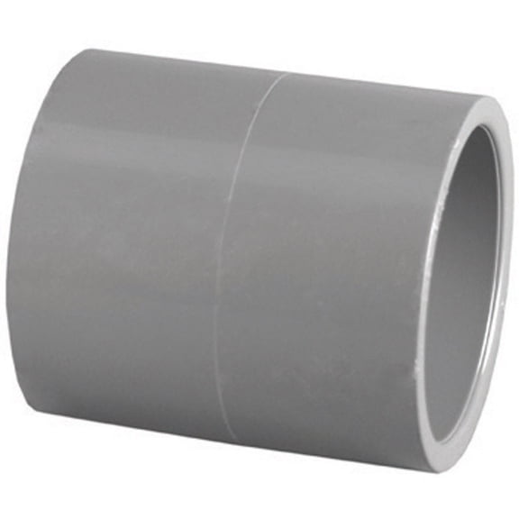 Charlotte Pipe PVC 08100 1600 Coupling Schedule 80 1-1/4" Slip T X 1-1/4" D Slip PVC