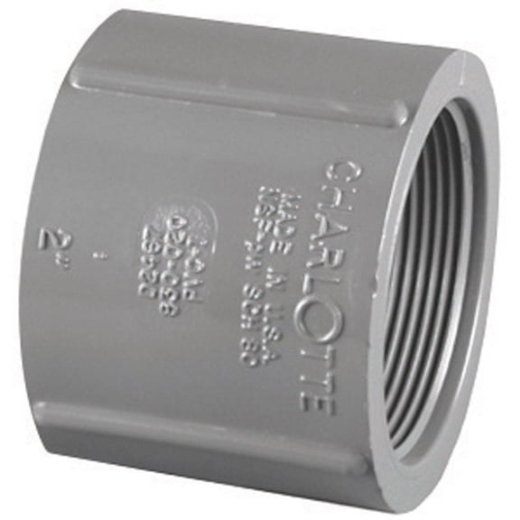 Charlotte Pipe Schedule 80 1-1/4 in. FPT x 1-1/4 in. Dia. FPT PVC Coupling